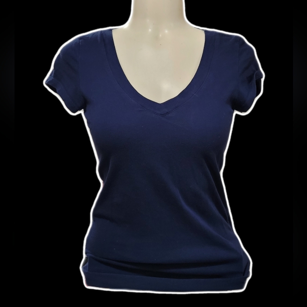 george y2k dark blue neck tee  ᡣ𐭩 •｡ꪆৎ ˚⋅